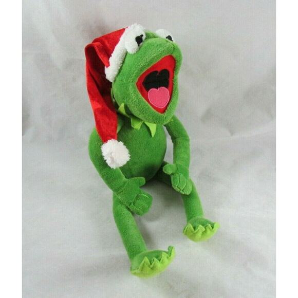 Dan Dee Disney 13" Kermit Santa Christmas Holiday Plush Toy Muppet Sesame Street - Picture 1 of 7